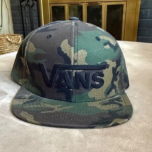 Vans Dark Green Camo Snapback Hat